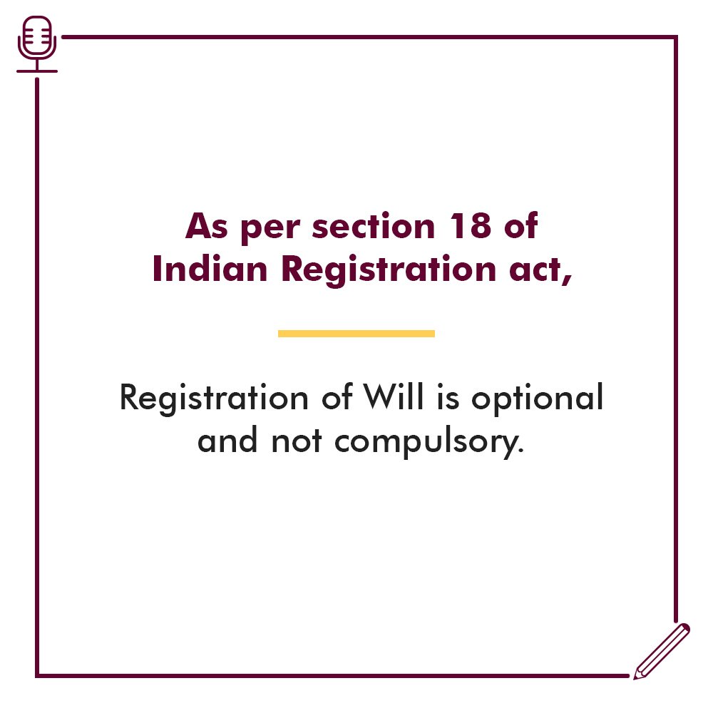 KPercepts's tweet photo. Registration of your Will is not compulsory! ⚖️
. 
Read the post to know more insights ⚡
. 
 #legalknowledge #legality #legalinformation #legal #legalawareness #legalupdates #legalnews #legalupdates #righttowork  #indianlaw #indianjudiciary #judicialsystem https://t.co/6qOO7azm6x