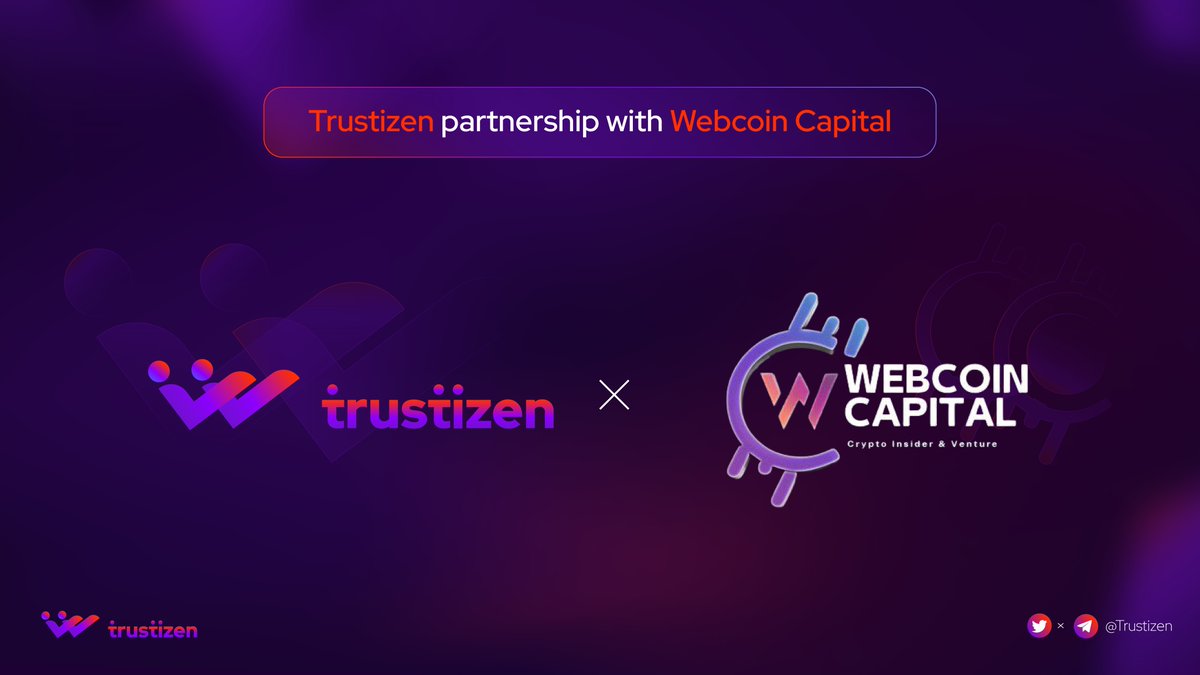 trustizens's tweet photo. 🎉𝗢𝗙𝗙𝗜𝗖𝗜𝗔𝗟 𝗣𝗮𝗿𝘁𝗻𝗲𝗿𝘀𝗵𝗶𝗽 𝗔𝗻𝗻𝗼𝘂𝗻𝗰𝗲𝗺𝗲𝗻𝘁🎉

We’re thrilled to announce our strategic partnership with @WebcoinCapital💥

Webcoin Capital is a world-class community-backed Capital investing in top blockchain projects.

#BSC #Polygon #Multichain #TTZ https://t.co/2PzGtelSya