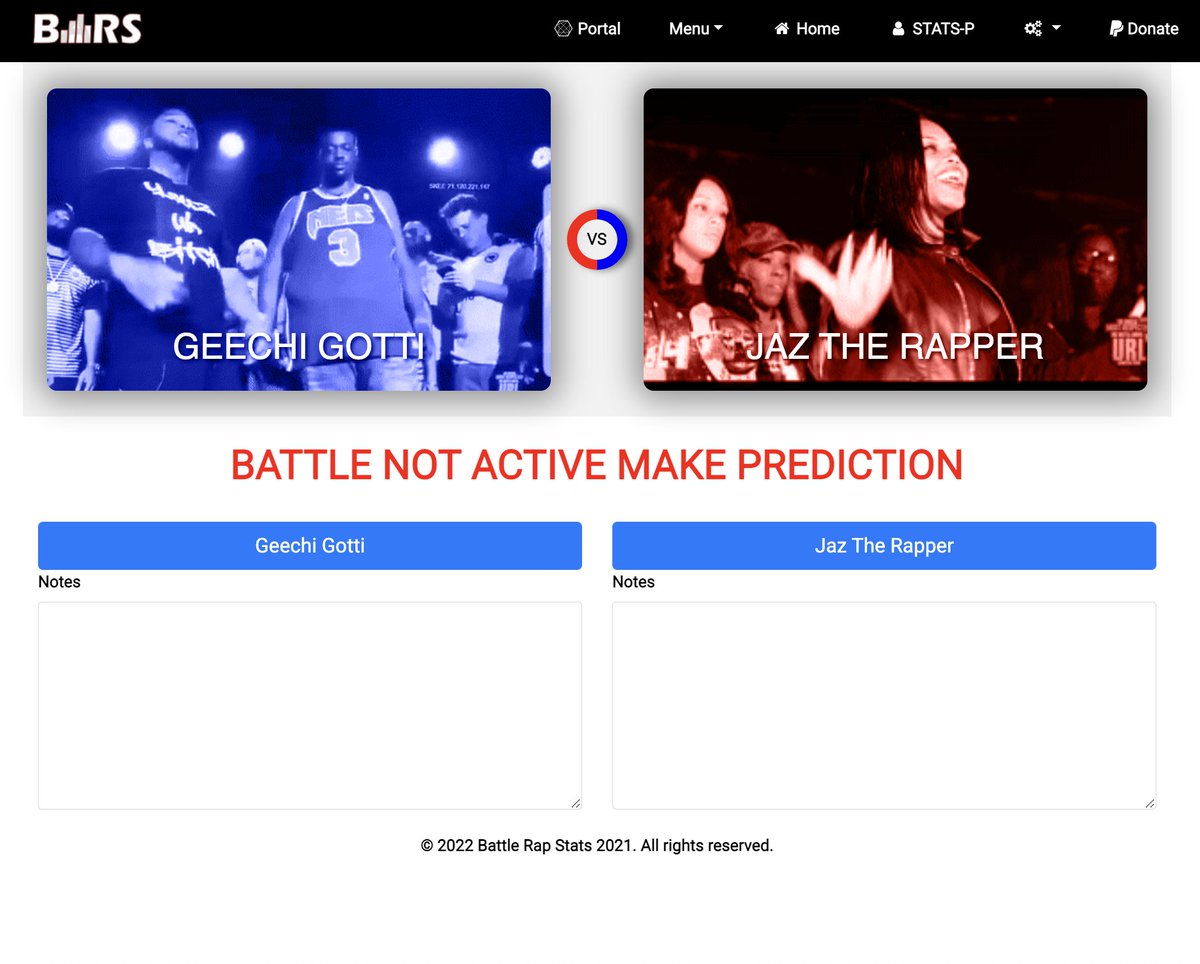 BattleRapStats's tweet photo. URL &amp; QOTR's #KingsVsQueens2 are up on the site ready for predictions ... who you got???

Predict and vote here: https://t.co/JWwS6Q7QSN https://t.co/gtUP2vTBVh