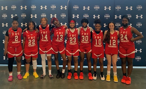 Proud of this team this weekend in Hoover. Went 5-0 this weekend and finished with a 1 point win vs a good team from Seattle in which we trailed the entire game. @2024Fbc @FBCthunderbball <a href="/UANextGHoops/">Girls UAA</a>