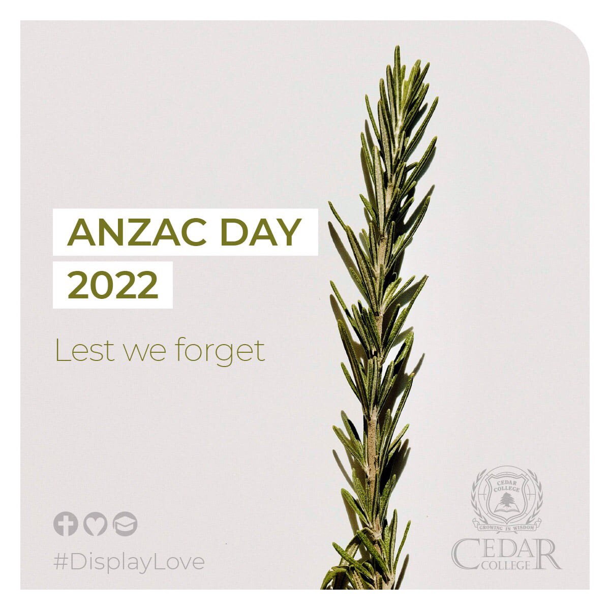 cedarcollege's tweet photo. 𝗔𝗡𝗭𝗔𝗖 𝗗𝗮𝘆

"Their hope was for the freedom of mankind and we remember with pride, their courage, their compassion and their comradeship." 
Lest we forget. 🇦🇺🎖🇳🇿  #DisplayLove #ANZACDay2022 https://t.co/uhG4c3MRpE