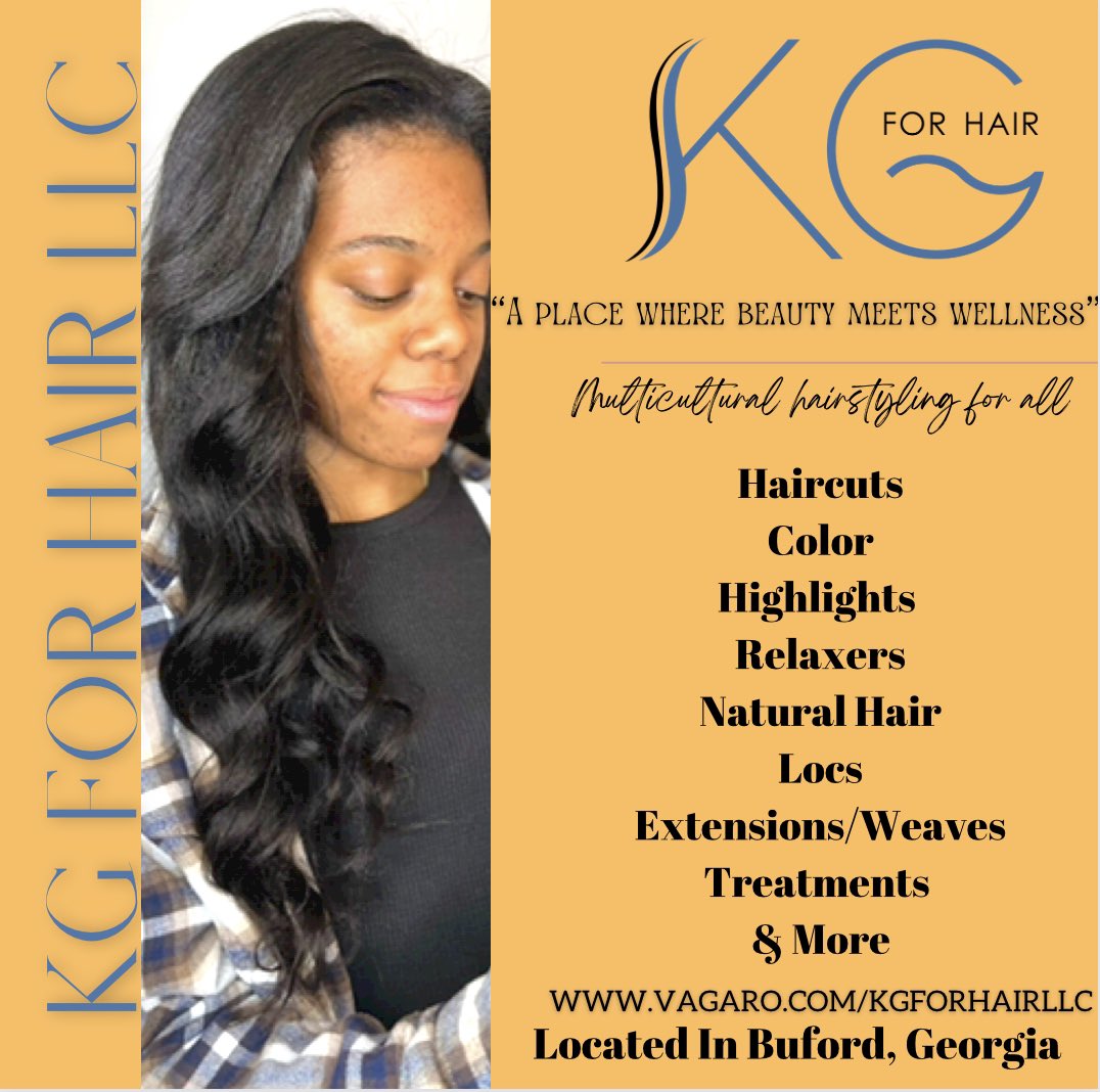 KGFORHAIR's tweet image. Buford, Georgia I’m here and ready to serve!!!! All hair types and textures are welcome!!!
Vagaro.com/kgforhairllc