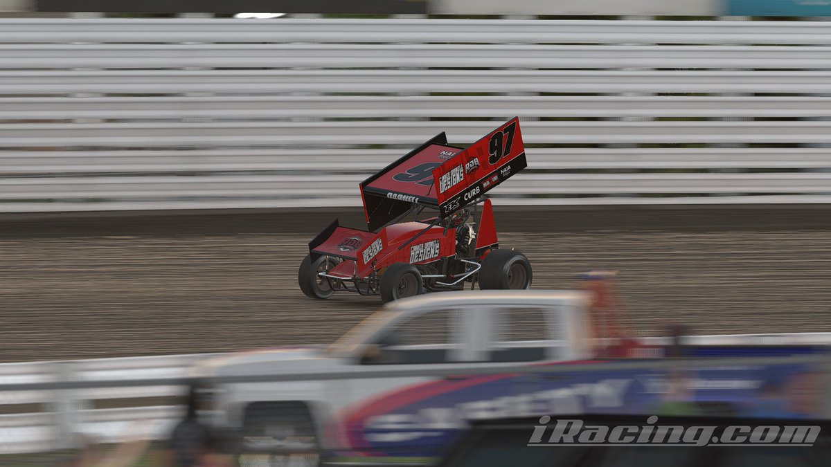 UpgradedArts's tweet photo. Solid night at Knoxville with the Down &amp; Dirty Outlaws! Great run for the CDR, CD Designs, @RJB_eSports 360 Sprint. @iRacing 

Heat  8 ➡️ 7
Consolation 8 ➡️ 6
Feature 23 ➡️ 3 (Hard Charger) https://t.co/F0XPGRKRtV