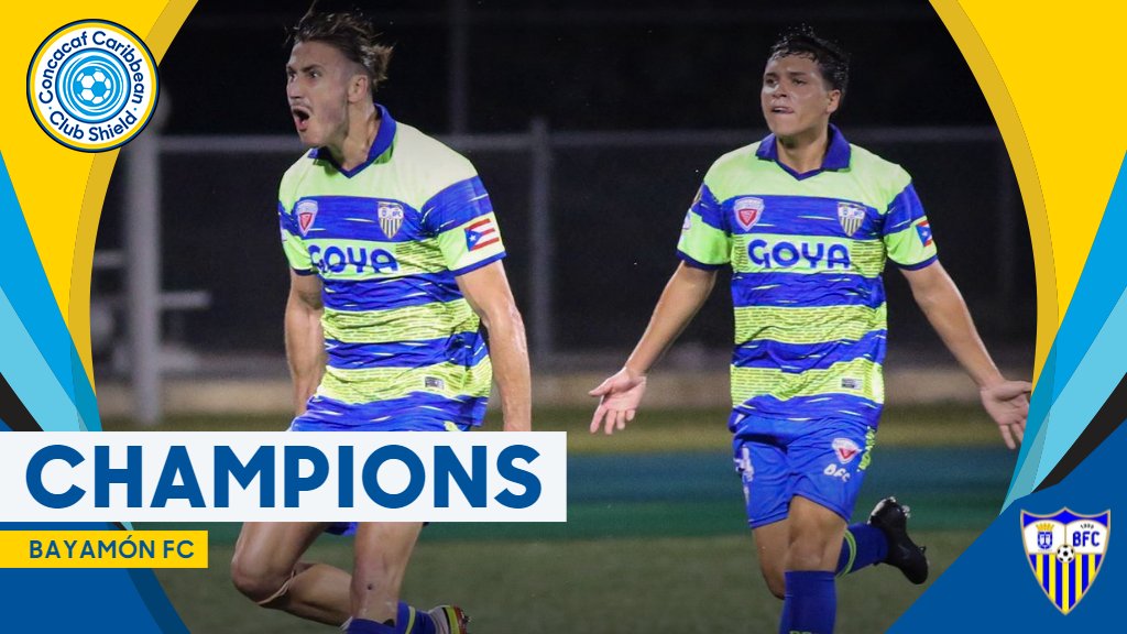 Concacaf's tweet photo. 🎉 Congratulations Bayamón FC! 🥳
🏆 The #CCCS22 Champion! 🏆 https://t.co/EdMAXhjrp8