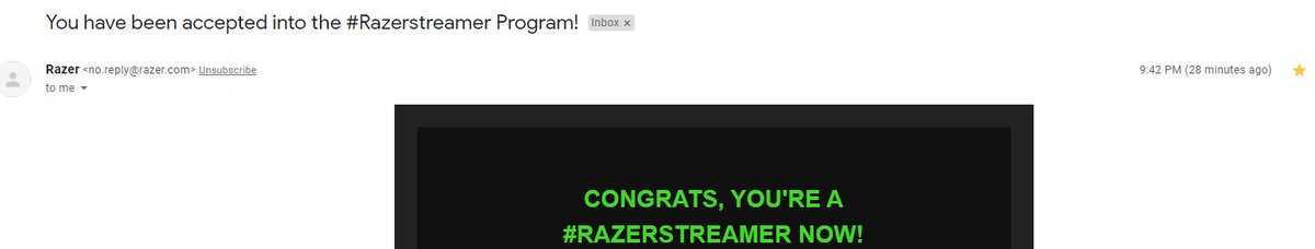 Not gonna lie, this MADE MY DAY 
#smallstreamer #twitchstreamer #RazerStreamer #Razer #LadyGamer #GothGamer #Gamer