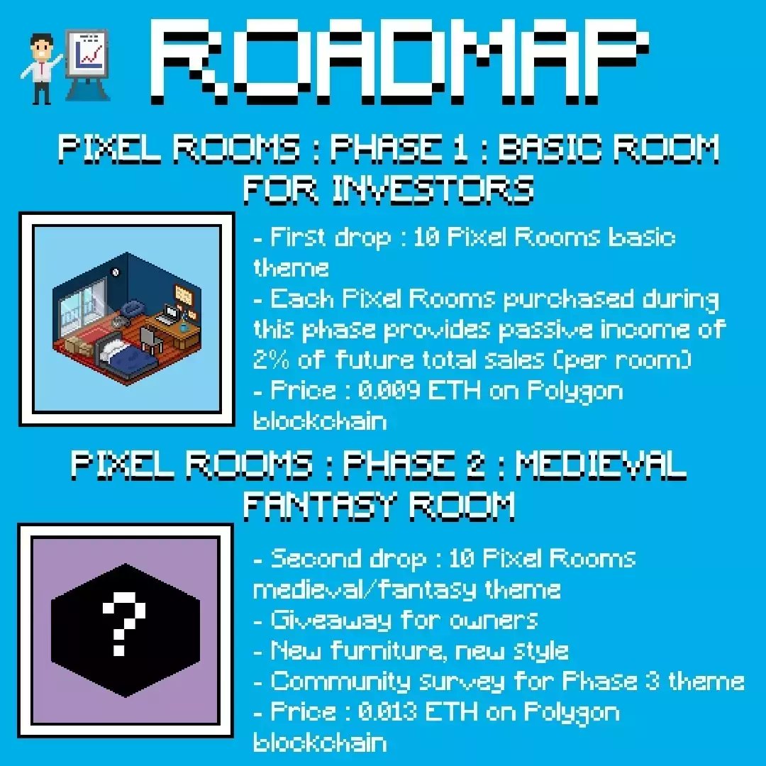 pixel_rooms's tweet photo. @0x_niceist In 1 hour the first drop will be listed!
Price : 0.009 eth, Polygon blockchain ! 
The first 10 buyers will have an owner profit of 2% of total sales from the second drop! Drop 2: 10 pixel rooms medieval fantasy theme

#nft #pixelart #pixel #opensea #NFTGiveaways https://t.co/Ac9kdnwTKB