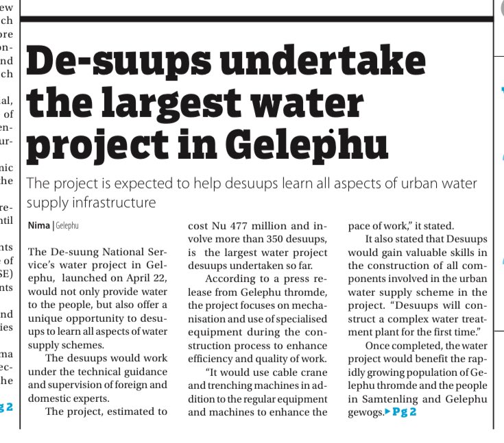 TashidelekN's tweet photo. ๐๐๐๐๐๐๐๐๐๐๐๐KADRINCHEYLA Mewang Cho #HisMajesty thank you #desuung #desuups for providing our Nation with a โsafe drinking waterโ https://t.co/DYPE4G6F0k