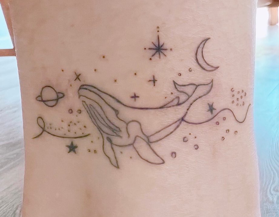 TRis⁷  on Twitter Commission Tattoo my first ever commission  tattoo for ARMY  Whale in the universe  btstattoo btsfanart bts  btsarmy Tattoo Commission is open  Price sheet will post