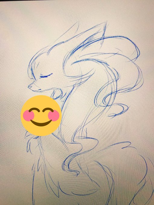 マフォのフォルムは好きなんよ、でも耳毛ずっと納得出来なくて、こうだったら可愛いのでは妄想
耳毛というか髪みたいな扱いだと色気出て好きだな 