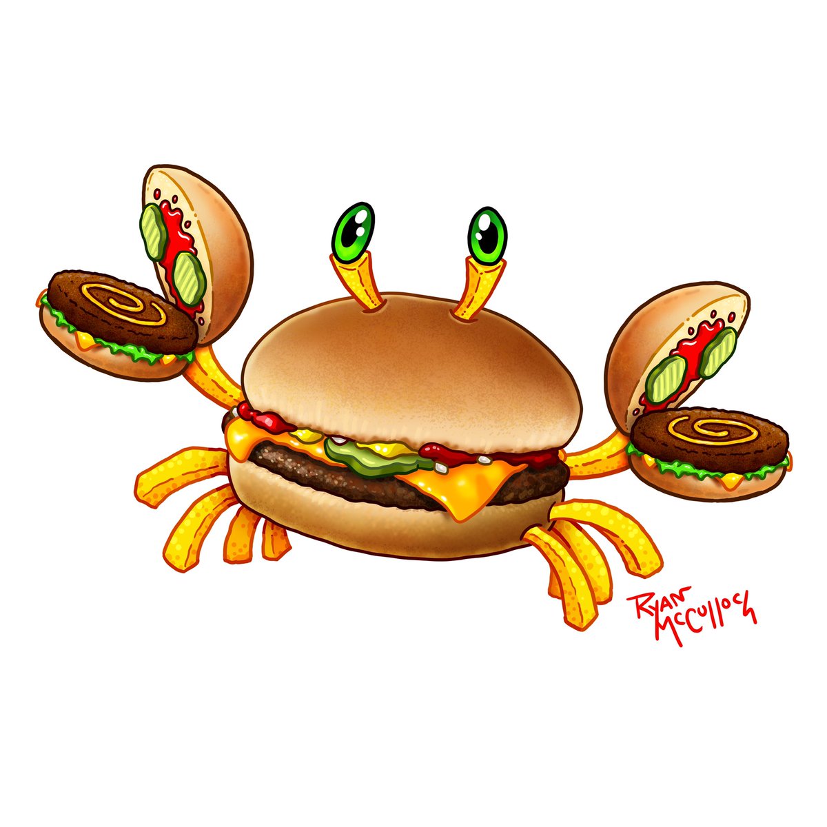 Studio1018's tweet photo. HELP!!! What should I name this crab-burger?!?!?
#foodimal #foodimals #characterdesign #crab https://t.co/KKPIHCzVug