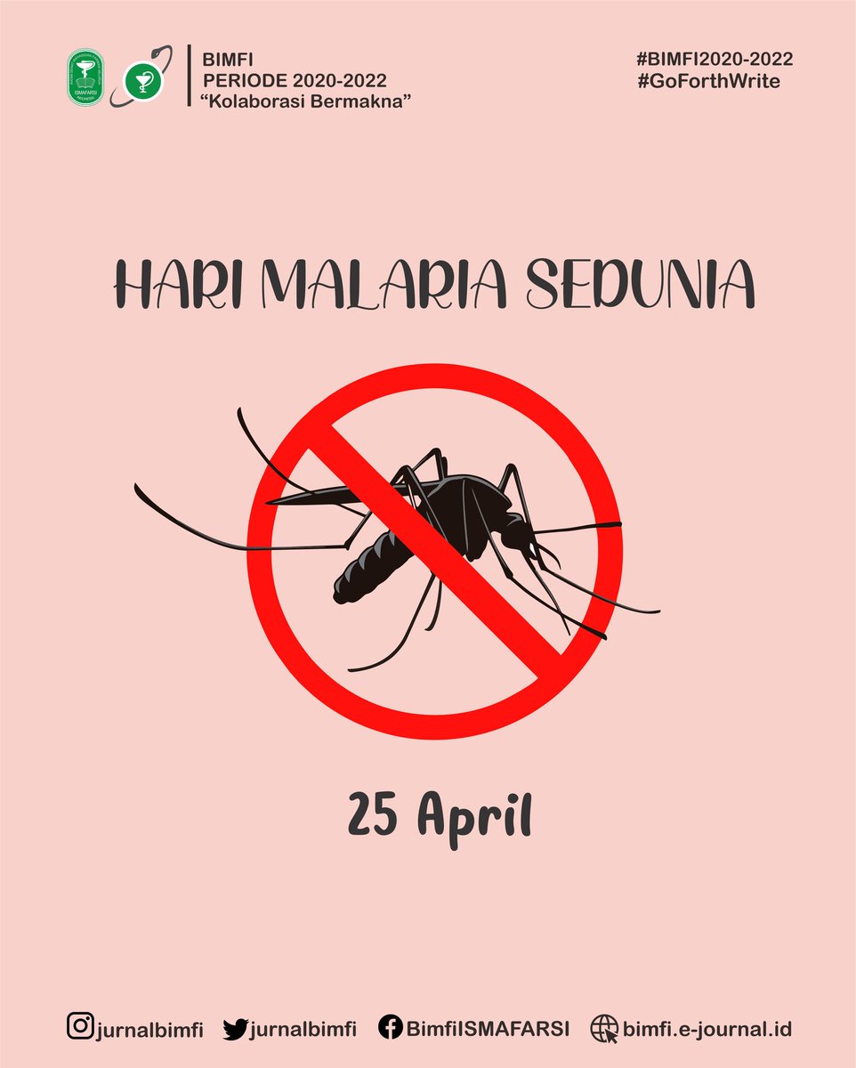 [HARI MALARIA SEDUNIA]

Hari Malaria Sedunia diperingati setiap tanggal 25 April. Di tengah maraknya wabah COVID-19, penyakit malaria juga termasuk salah satu penyakit yang mengancam nyawa manusia. 

.
#BIMFI2021
#KolaborasiBermakna
#GoForthWrite