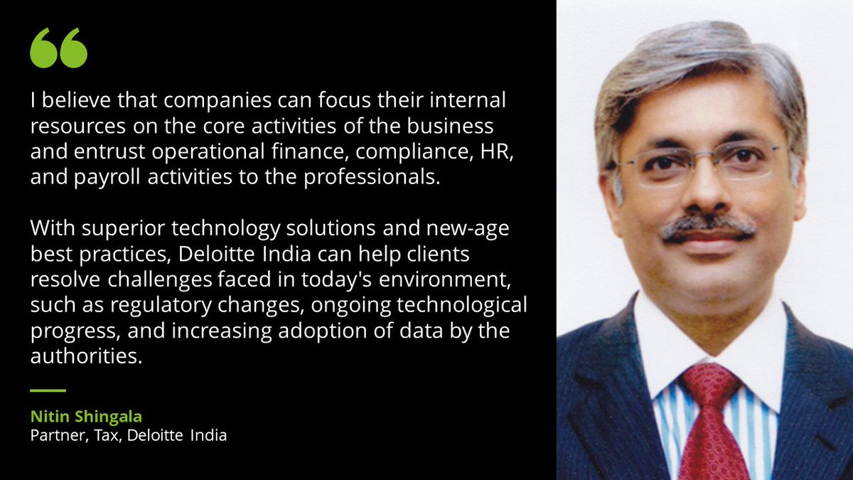 DeloitteIndia's tweet photo. “Companies must develop #flexible, #efficient, and #digital processes to remain competitive and stay ahead,” shares Nitin Shingala, Partner, Tax, Deloitte India.

Know more: https://t.co/rcS7JCSq99

#TaxTransformation #TaxOperate https://t.co/m6VsKlyQdU