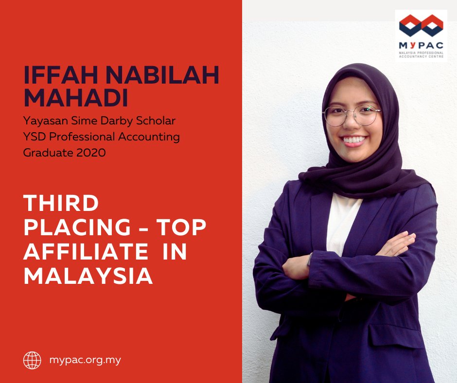 mypacmalaysia's tweet photo. Heartiest congratulations to Iffah Nabilah Mahadi, for attaining the third highest combined mark in Malaysia for ACCA Strategic Professional Level Papers 🥳
#MyPAC #ThinkProfessionalAccountancyThinkMyPAC #ACCA https://t.co/KvCEwFS4dt
