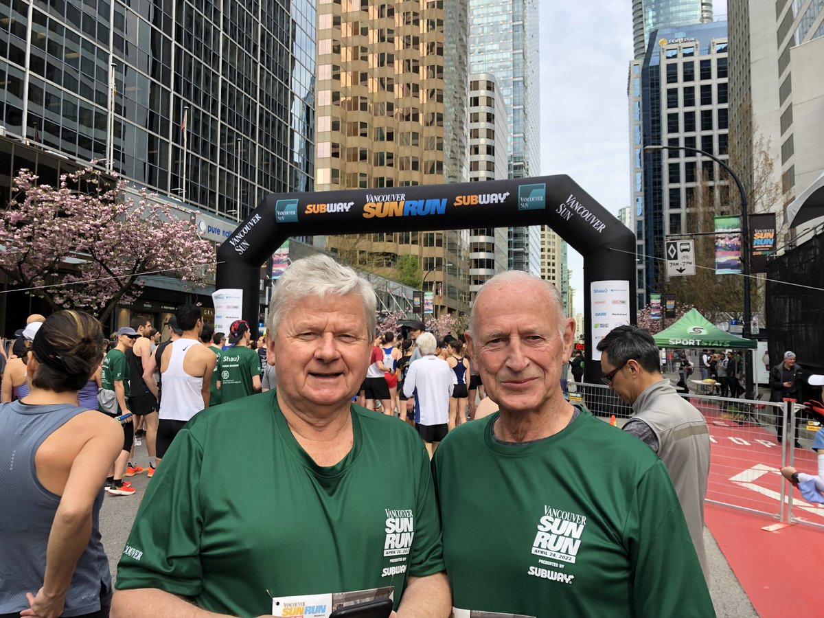 Our members competed at <a href="/vancouversunrun/">Vancouver Sun Run</a> today!

1st photo: Doug(our Past president) and Marek(current President)

Fun fact: Doug &amp; Diane Clement actually founded the Sun Run

If you want to see udpates on our upcoming track and field meet, please follow us :)