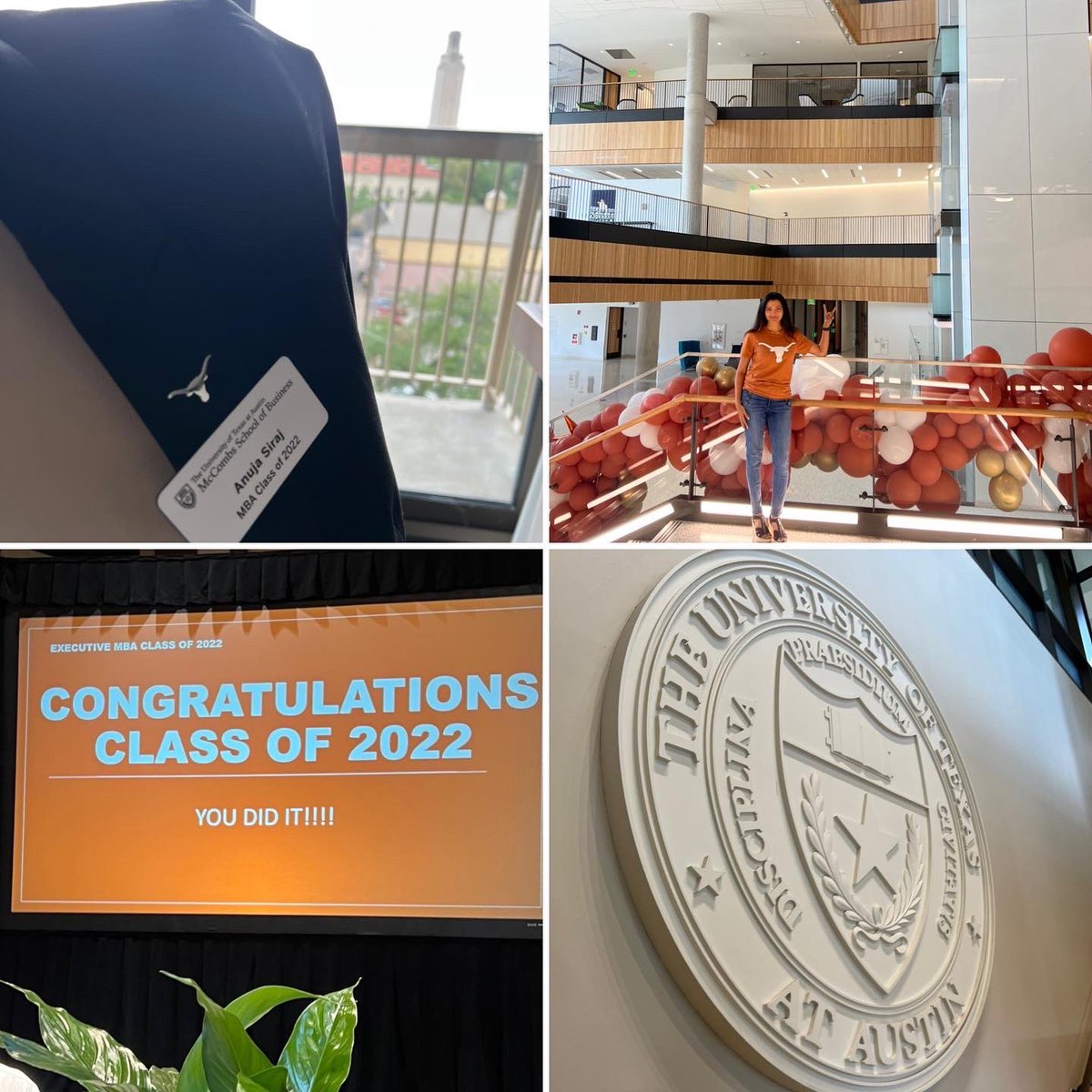With this last class weekend, we wrapped up our 2 year Executive MBA program at <a href="/UTexasMcCombs/">Texas McCombs</a> Congratulations to our cohort of 2022! We did it! #hookem #classof2022 #whatstartsherechangestheworld