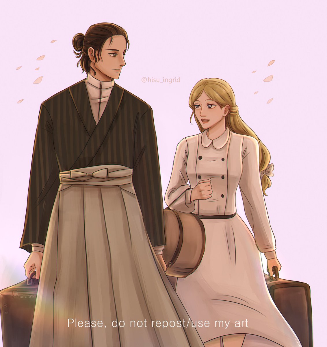 Thank you for helping me carry this luggage.🌸
#erehisu #エレヒス