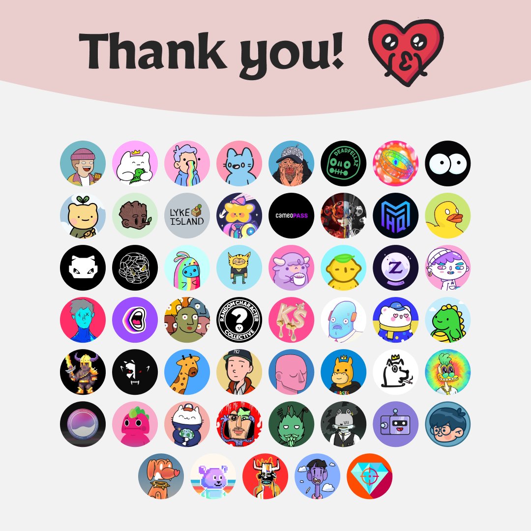 Big thanks to all the friends that the Whiskers have made leading up to mint! We love you guys 💝