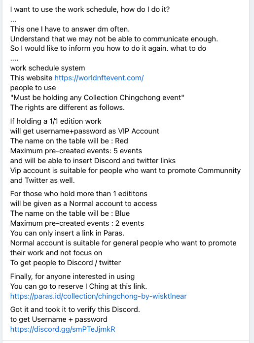 Wisktl's tweet photo. Hey #NearCreators 
This is benefit if you hold my work
you can use this schedule :) 
🐋🐳Collectors are waiting to see your event👀🔍
https://t.co/i0xOtcUE8I
...
Check availble 
https://t.co/naiE7LWKX2
Enjoy your ching
#NEARnft  #NEARcollector  $near #NFTTHAILAND 
#nearNFTs https://t.co/LvPdjDiu7d