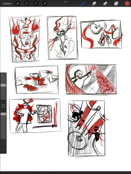 Vague dgs1 spoilers but I found some random sketches for an asoryu thing I was trying and failing to get out. Some of these thumbs have promise. Might revisit `em 