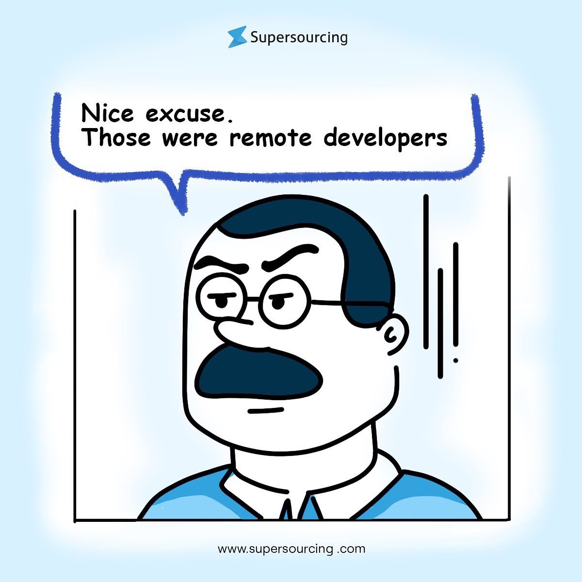 supersrcing's tweet photo. We agree, hiring is almost always a challenge. But, don’t let what happened with this manager happen to you. 

With Supersourcing, your hiring worries vanish in a jiffy. 

For more information, visit https://t.co/lGYkqmZP3v 

#comicstrip #justforfun #mondaymood https://t.co/CgTBe64ELP