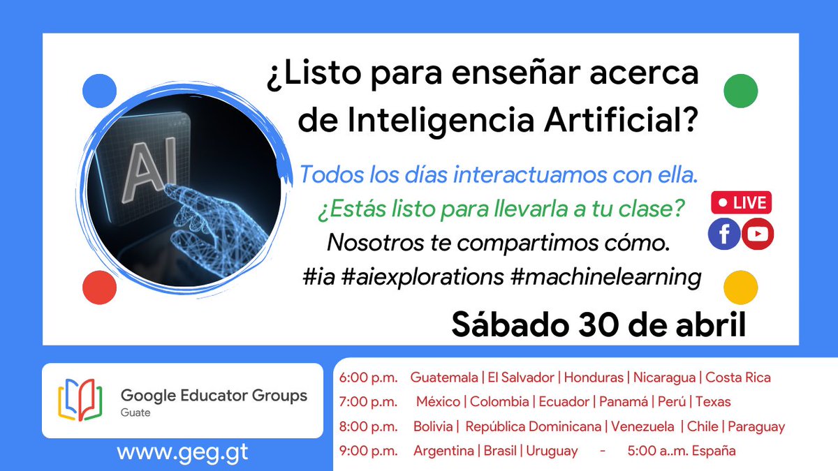 geg_guate's tweet image. Todos los días interactuamos con la inteligencia artificial. Profe ¿Estás listos para llevar la inteligencia artificial a tu clase? ¡No tienes que ser un programador! Nosotros te enseñamos cómo. #ia #aiexplorations #machinelearning youtube.com/watch?v=wNWPf1…