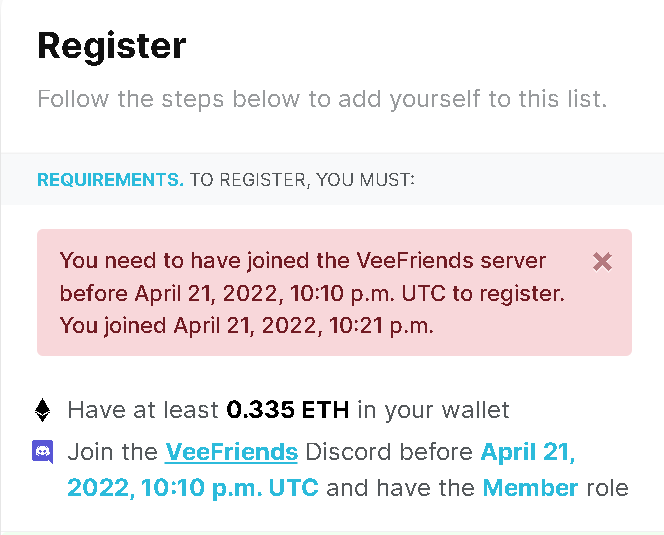 NFTWolf (@nftwoif) on Twitter photo Congrats to <a href="/veefriends/">VeeFriends</a> Winners, wasn't my time server overload, and couldn't verify in time. Good luck and hope for smooth mint <a href="/garyvee/">Gary Vaynerchuk</a> Congrats to <a href="/veefriends/">VeeFriends</a> Winners, wasn't my time server overload, and couldn't verify in time. Good luck and hope for smooth mint <a href="/garyvee/">Gary Vaynerchuk</a>