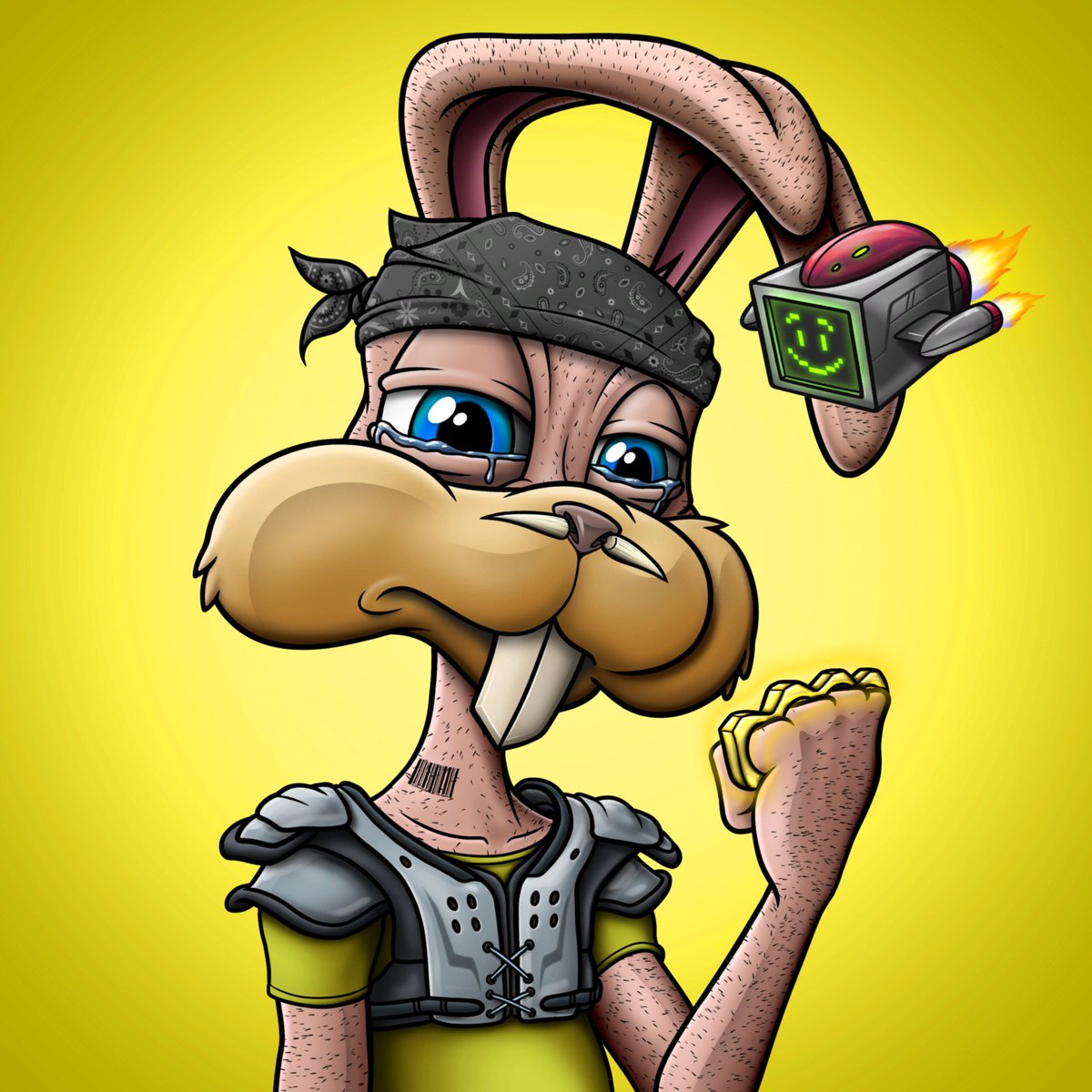 These clones are fire!🐰🔥
Top tier art from <a href="/Flemish_Giants/">Flemish Giants</a> 
Couldn't pick one up from the launch but snagged this beauty off secondary.

#algorand #algofam #algoNFTs #algoNFT #nftshill #nftcommunity #nftart