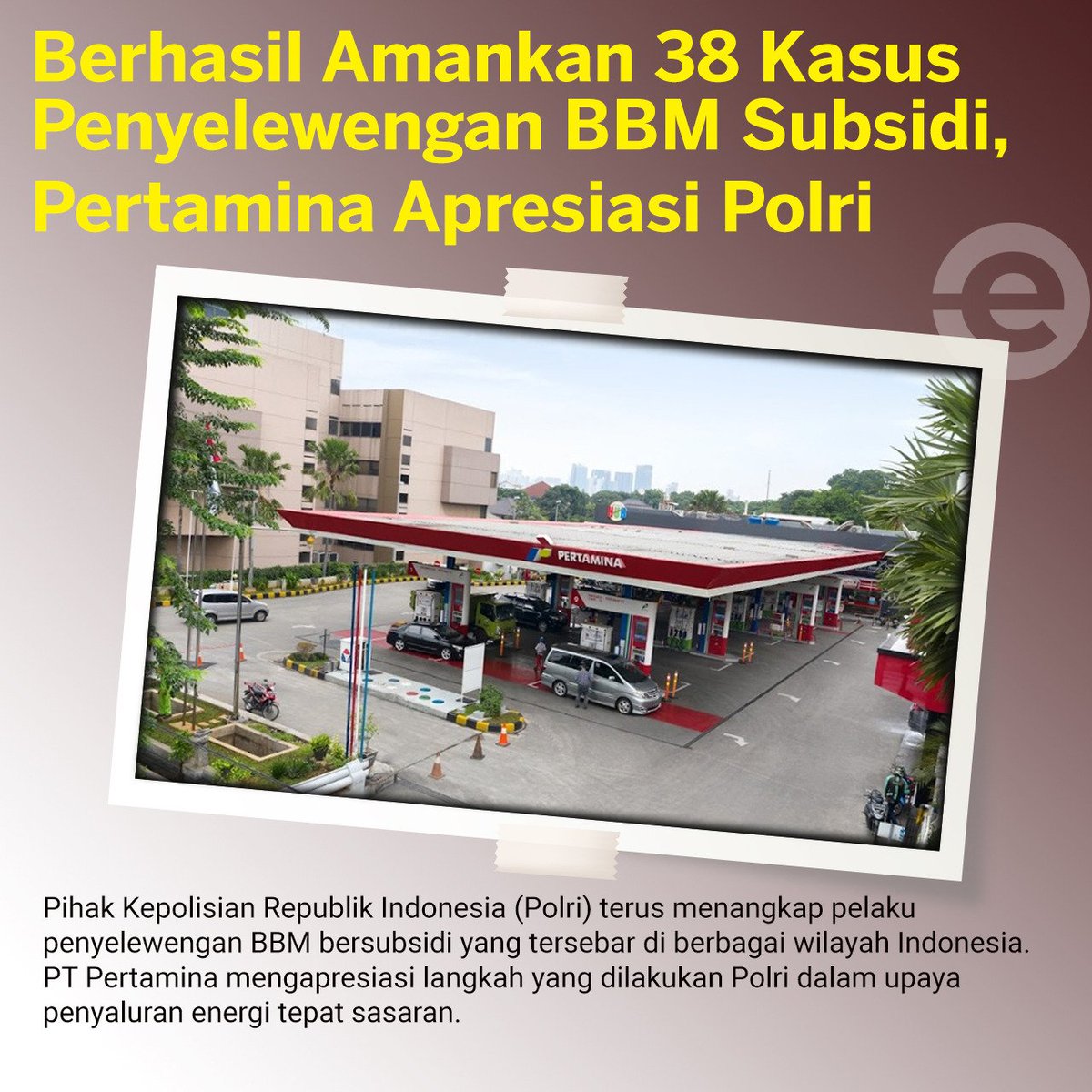Berhasil amankan 38 kasus penyelewengan BBM subsidi, Pertamina apresiasi Polri.
<a href="/pertamina/">PERTAMINA</a>
@KemenBUMN
#Pertamina
#EnergyToday
#EnergyTodayID
