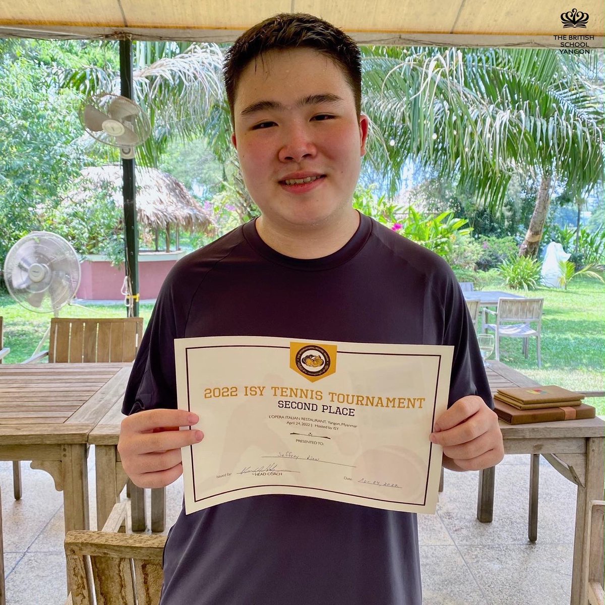 BSYangon's tweet image. BSY would like to extend our congratulations to Jeffrey Liew, Year 9, on placing second overall at the ISY hosted tennis tournament that was held on Sunday, April 24th. Well done Jeffrey!
#NAEAchievers #NAEBeAmbitious #BSYlife