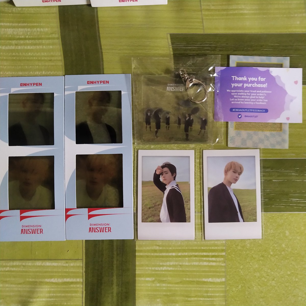 sunghoon_cart08's tweet photo. 🛒: #sunghooncart08_budols 🛍️🛒
🔖 : #ENHAOUTLETFEEDBACK
✉️ : Thank you po @ENHAOUTLET for packing hoonki yet polas and niki bm very well💜 I love the keychain japan pob🥰 Til my next budols po💜 https://t.co/6xvOq0HmA6