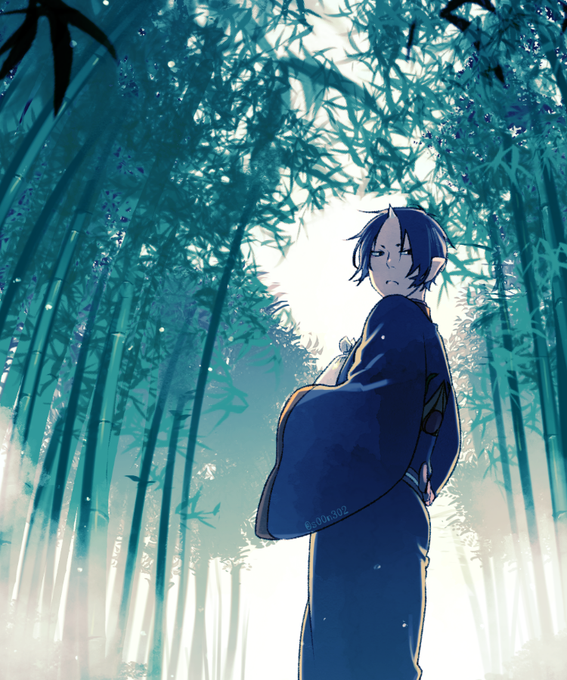 「bamboo forest male focus」 illustration images(Latest)