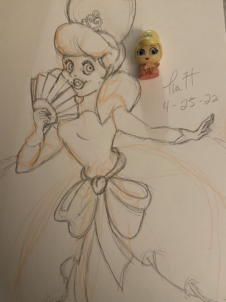 Here’s Charlotte from Princess and the Frog. She was fun to draw. I might color these one day 🤷🏼‍♀️ #disney #disneysketch #sketch #princessandthefrogcharlotte #princessandthefrogsketch #traditionalart #roughsketch