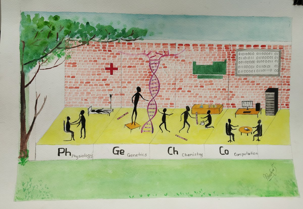 iBRIC-inStem (@dbt_instem) on Twitter photo 'Art inspired by Science' Exhibit at DBT-inStem Atrium, in celebration of #WorldMalariaDay !
An art work by Pankaj Chauhan depicting Physiology, Genetics, Chemistry and Computation branches all in one artwork!
<a href="/DBTIndia/">Department of Biotechnology</a> <a href="/rajesh_gokhale/">Rajesh Gokhale</a> 'Art inspired by Science' Exhibit at DBT-inStem Atrium, in celebration of #WorldMalariaDay !
An art work by Pankaj Chauhan depicting Physiology, Genetics, Chemistry and Computation branches all in one artwork!
<a href="/DBTIndia/">Department of Biotechnology</a> <a href="/rajesh_gokhale/">Rajesh Gokhale</a>