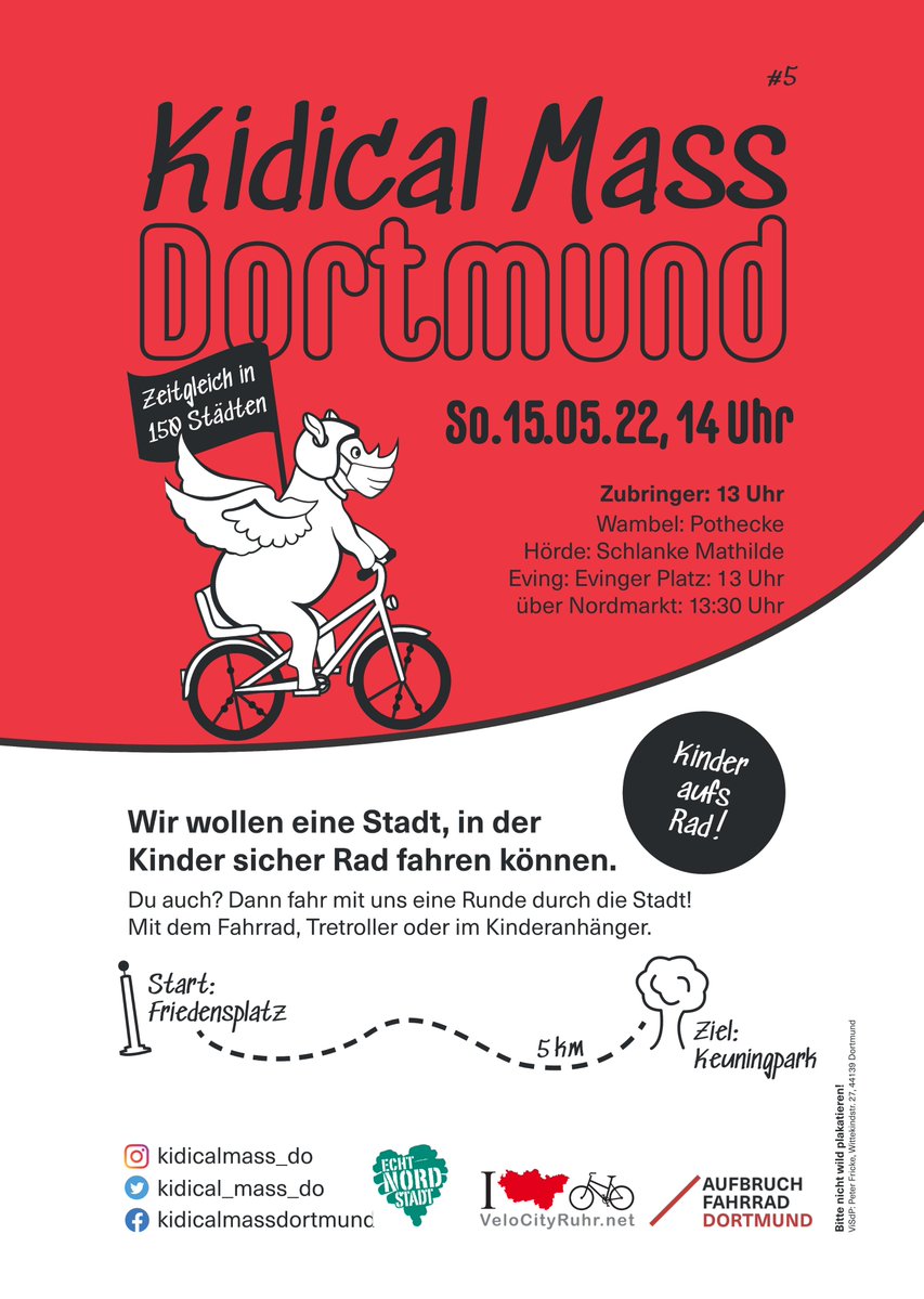kidical_mass_do's tweet photo. Hurra! Am 15. Mai gibt es endlich wieder eine #KidicalMass in #Dortmund!

Infos: https://t.co/S5hTrZMbWV

Braucht Ihr Flyer oder Plakate für KiTa, Schule oder Nachbarschaft? Meldet Euch, wir werfen sie Euch in den Briefkasten oder Ihr holt sie im Kreuzviertel ab.

Bitte teilen! https://t.co/mhgvT1lEsP
