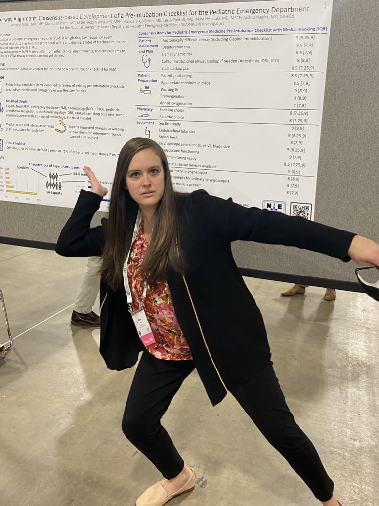 Presenting the #NEAR4PEM “Airway Alignment” poster at #PAS2022  Building consensus on a #PEM airway safety bundle calls for interpretive posing! 😆
@PEMatCHOP @NEAR4KIDS @WomeninPEM