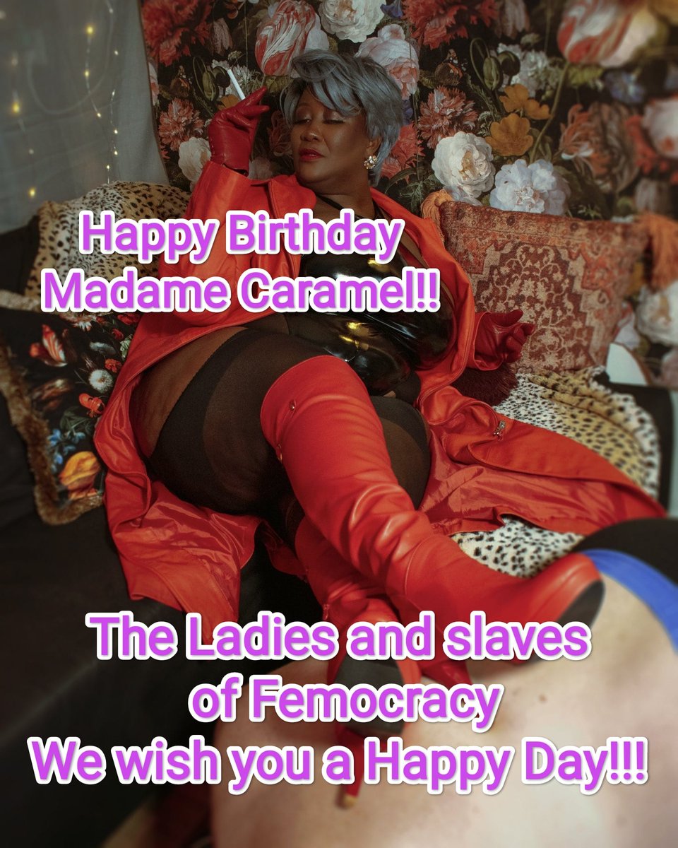 #FEMOCRACY #Femdom Las Damas y criaturas de @FemocracySpain un muy feliz cumpleaños a @NubianMatriarch @femocracyglobal @Dictatress @LadyMonique4 @DominaCloe @Ama_AndromedaX @LadyBrishen @MistressNoha87 @LadyKontenida @FernandaDomina @zirideBrishen @sissychantalnem