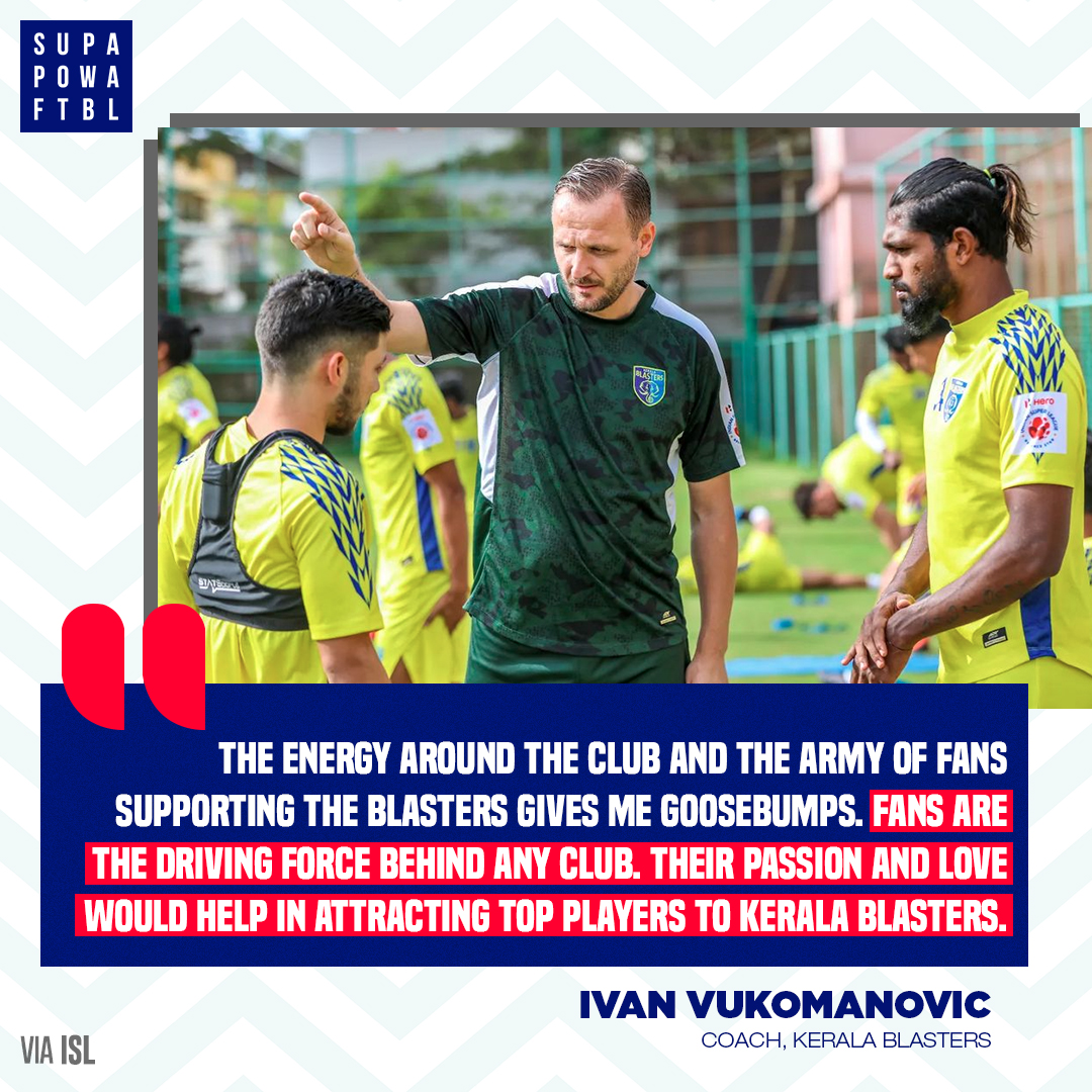 SuperpowerFb's tweet photo. Ivan Vukomanovic expressed gratitude to the yellow army for the support they've shown over the years. ๐๐ฅ
Will the Tuskers be able to sign any big name? ๐ค๐ฌ
Image Credits ๐ธ: @KeralaBlasters media.
#ISL #LetsFooball #KBFC https://t.co/IE1ipypJLw