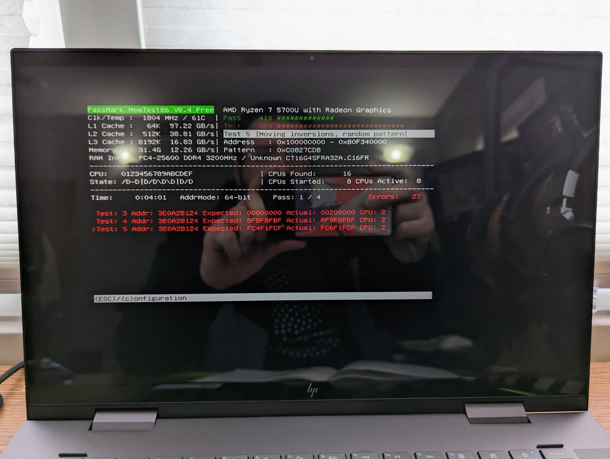 TheProfosist's tweet photo. Can't catch a break, just what I needed brand new RAM bad out of the box. This is why I say just test it a run memtest. Don't want this to be used.
#TechLife #AllTheRMAs #PCrepair #TechTip #TEXtips https://t.co/WkSL4061gP
