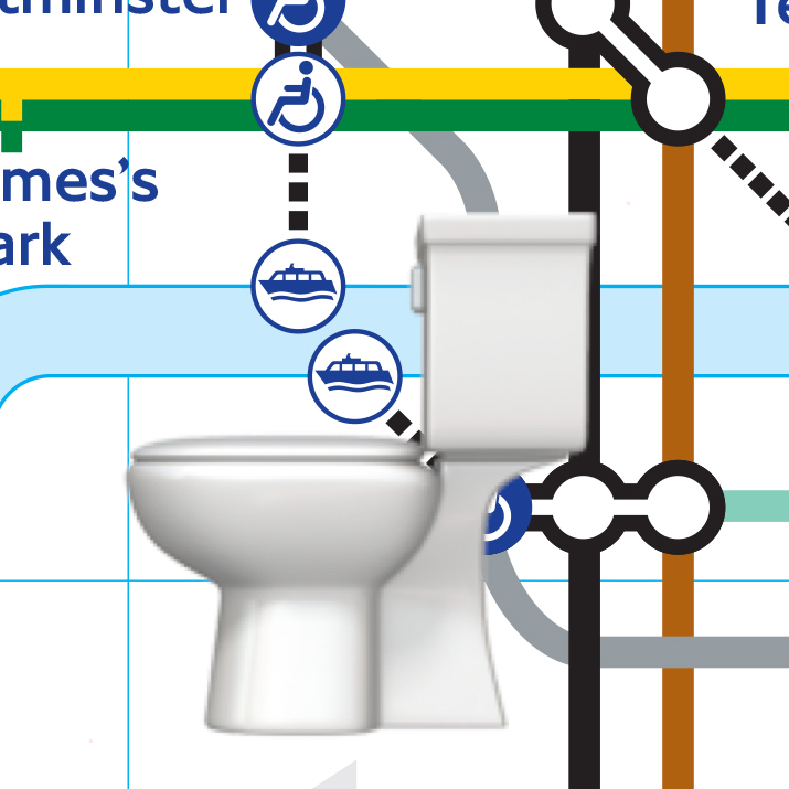 TfL's tweet photo. Can you guess which station is hidden under the 🚽? #MindTheMap https://t.co/Nb4ZB0wASt