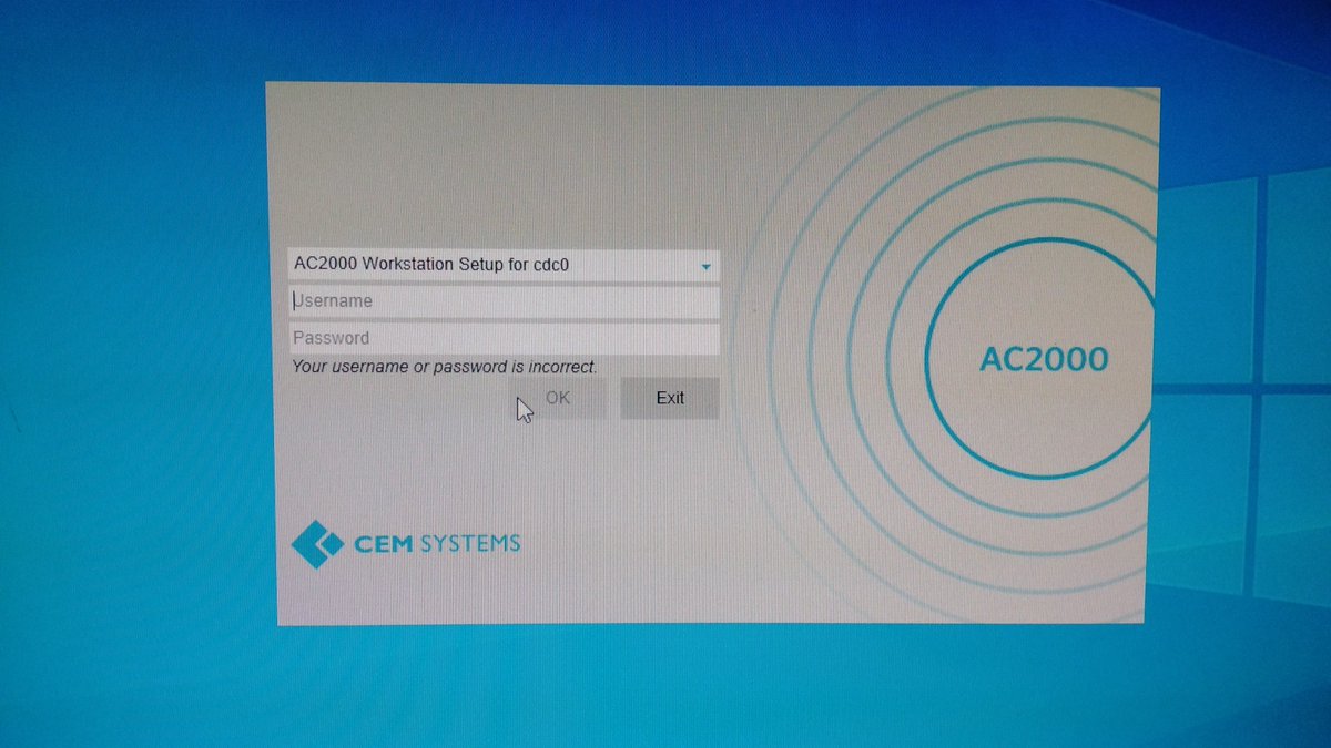 r2ssystems's tweet photo. @CEMSystems Hello please I need support for CEM AC2000. User login is not accept https://t.co/nOSTG3VQPS