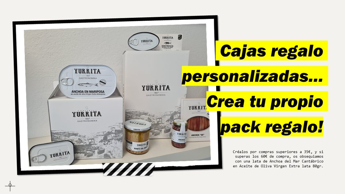 ➡Elige los artículos que más te gusten🤤 y... crea un lote regalo personalizado, ideal para regalar el día de la madre, o para la persona que desees👏. Consíguelo realizando una compra superior a 35,00€, y si supera los 60,00€ de compra le regalamos una lata de Anchoa Dingley.
