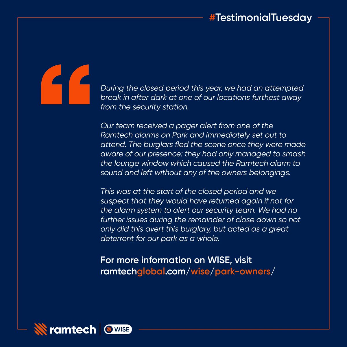 With WISE you get peace of mind all year round. Don't just take our word for it, take a look at a real-life success story below.

For more information on WISE, visit buff.ly/3sEAeow