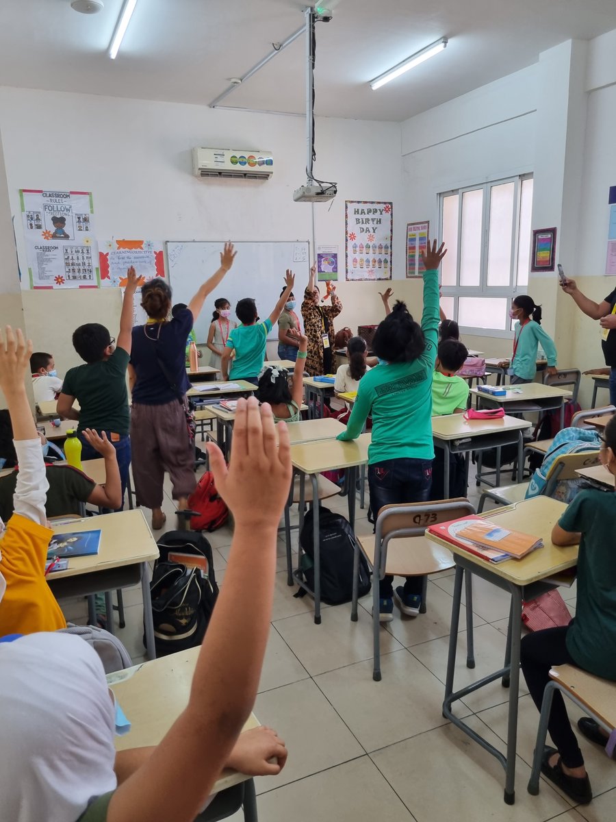 OMGMENA's tweet photo. We partnered with Gift of Education, a local non-profit which aims to facilitate the closing of any learning gap for low-income schools. Our employees spent hours reading &amp; sparking up conversations around #EarthDay. Thank you to our helpers! #engagedubai #giveandgain2022 https://t.co/HCVefKIG62