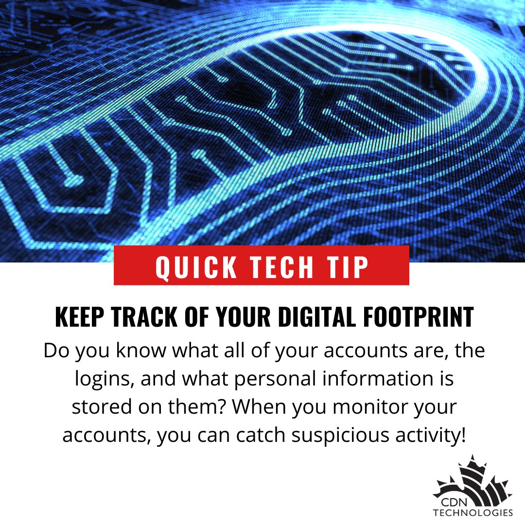 CDNTechnologies's tweet image. Did you know that most people have an average of 90 online accounts?⁣
⁣
If you’re not using them, DELETE them. Having extra accounts floating around the internet makes you a bigger target for hackers.⁣
⁣
#quicktechtip #shortcut #lifehack #CDNTechnologies #KnowTechTalk