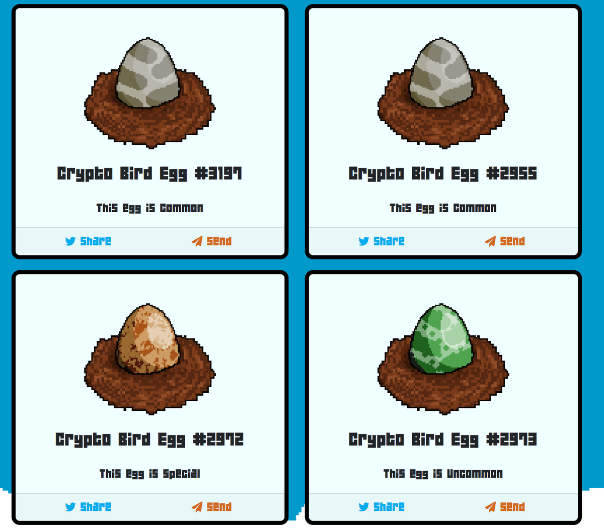 🎉GIVEAWAY - Join the family

20x Crypto Bird Eggs

✅Like, Retweet and Follow <a href="/cryptobirdme/">Crypto Bird Project</a>
✅Leave your address

⏰⏰⏰BE FAST ⏰⏰⏰

BONUS: Join Discord linktr.ee/cryptobirdme

#PlayToEarn #cryptobirdme #NFTGame #NFTProject #NFTCommunity #NFTGiveaway