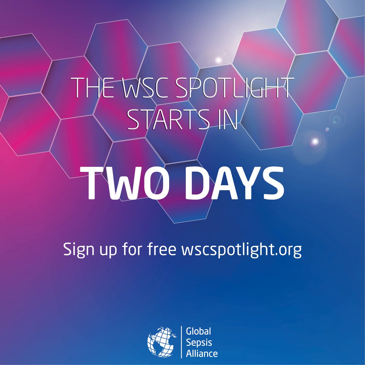 WorldSepsisDay's tweet photo. The #WSCSpotlight starts in just two days – on April 27 at 9:00h Central European Summer Time. We have an amazing line-up of speakers, coming to a browser tab near you free of charge. If you haven't signed up yet, what are you waiting for? 👉 https://t.co/I3RpzWVgFr https://t.co/iwEbO1PSVY