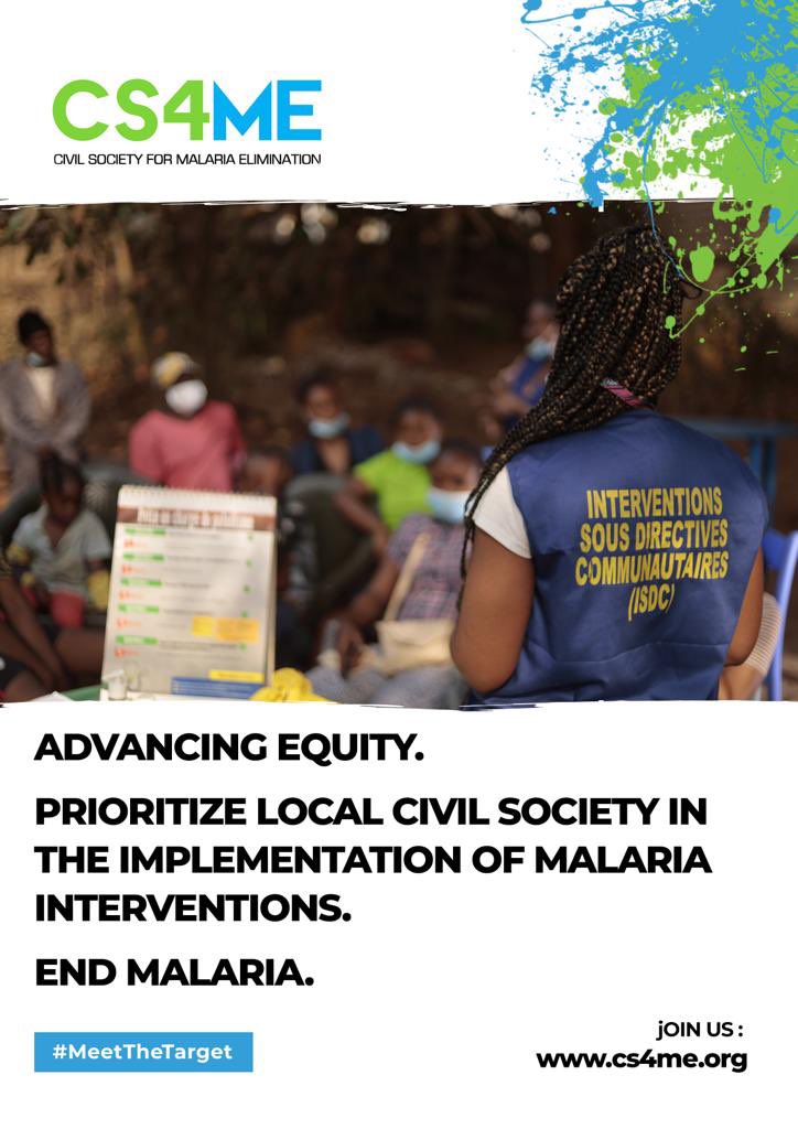 Happy commemoration of #WorldMalariaDay2022! It is urgent to #Fightforwhatcounts &amp; #Meetthetarget! Advancing equity and prioritize local civil society in the implementation of malaria interventions!

Read the full #CS4ME declaration here: cs4me.org/events-resourc…