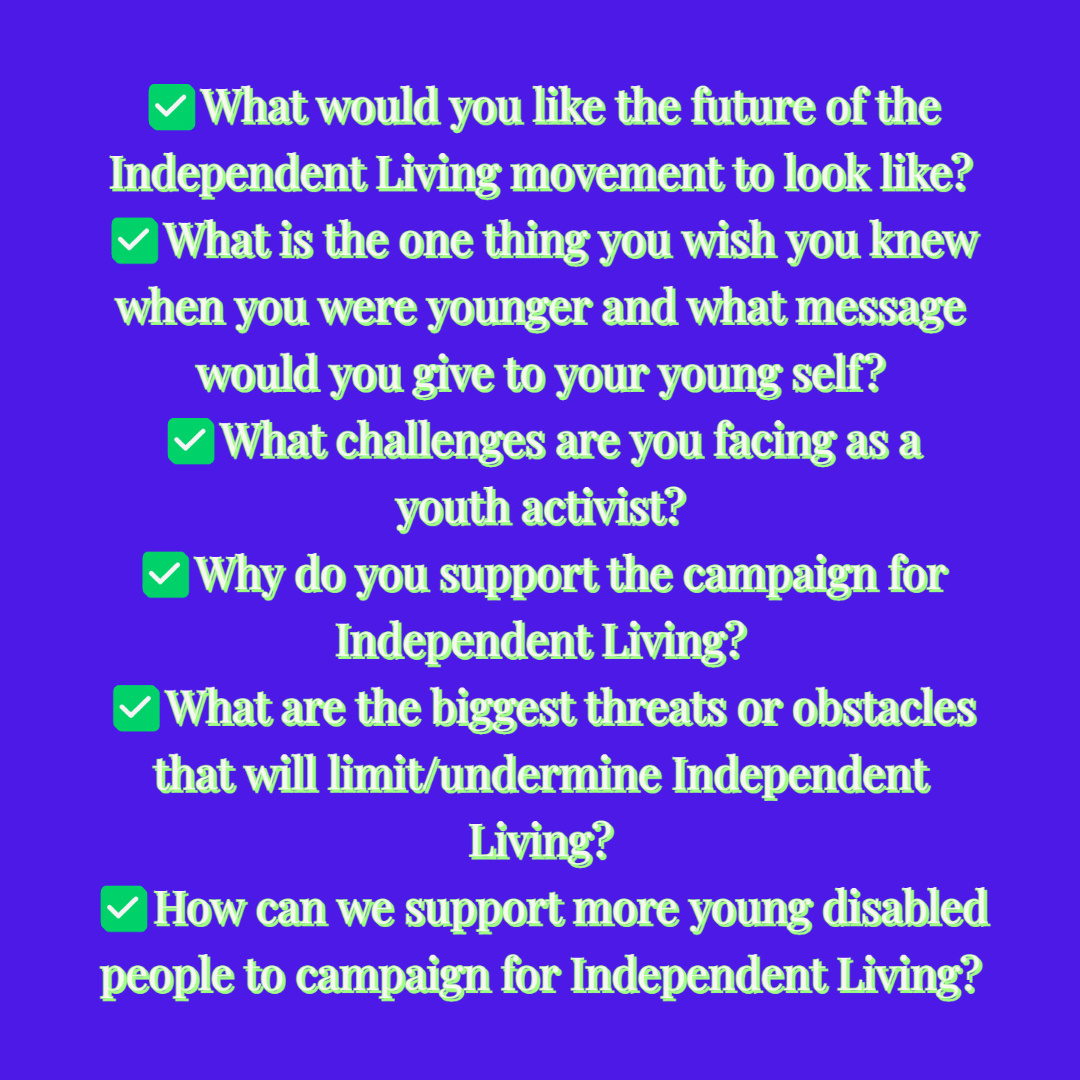 ENIL_EU's tweet image. ❗️CALL FOR ACTION❗️
5 May - Independent Living Day📣
Select one or more questions below and send us your answer or a photo. 
#ILDAY22
