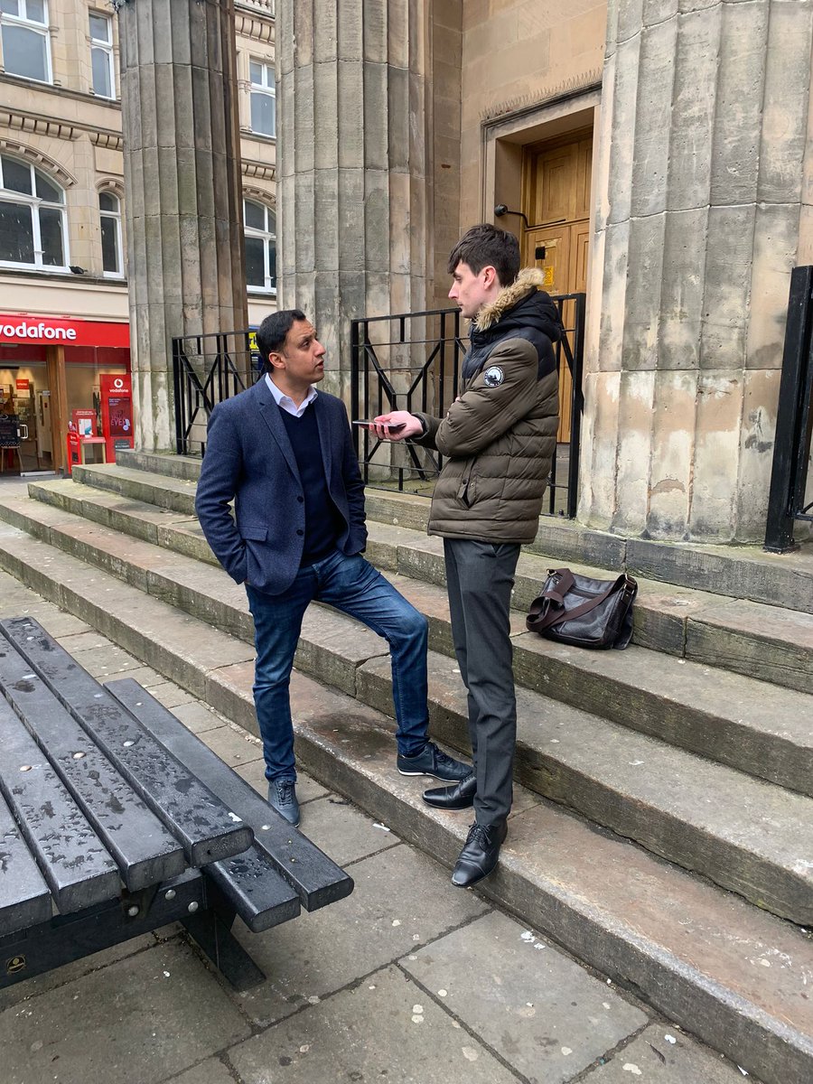 AnasSarwar's tweet photo. Great to talk to @nscot this morning in Elgin.

The people of the North East are being failed by the SNP and the Tories. 

Scottish Labour will put the North East at the heart of our recovery. https://t.co/HXkJSDELE3