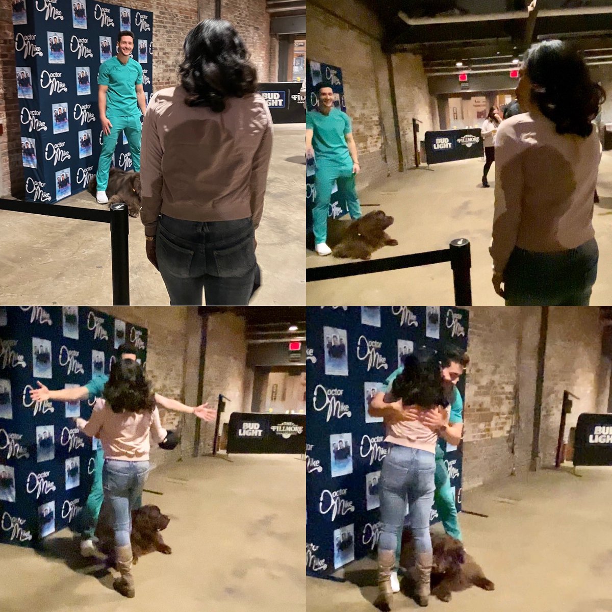 Mia_ashly's tweet photo. So grateful for my new friends and fellow @RealDoctorMike patrons for capturing this moment. He gives the best hugs 🤗 #alivetour #alivePhilly #doctorontour #justwhatthedoctorordered #makesmesmiley https://t.co/Zo0vRNrQ68
